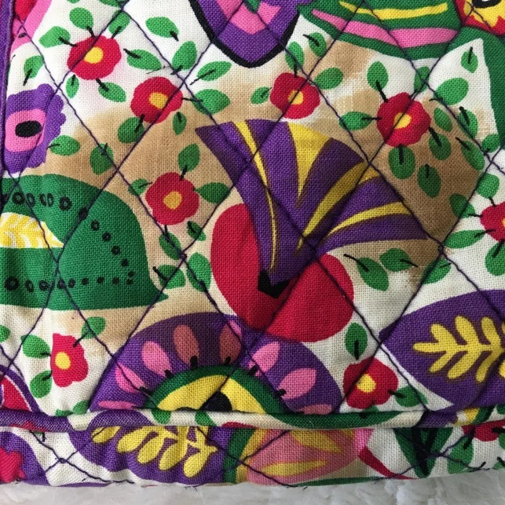 Vera Bradley Floral Multicolor Quilted Fabric Laptop Case Bag 11.5 x 16.5